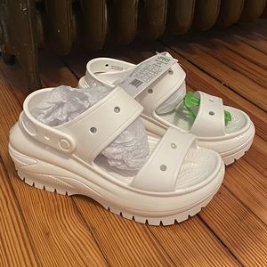Crocs Mega Crush Platform Sandals in White, Size Women’s 9